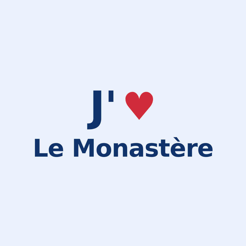 Sticker personnalisé Le Monastère — design J'aime Le Monastère