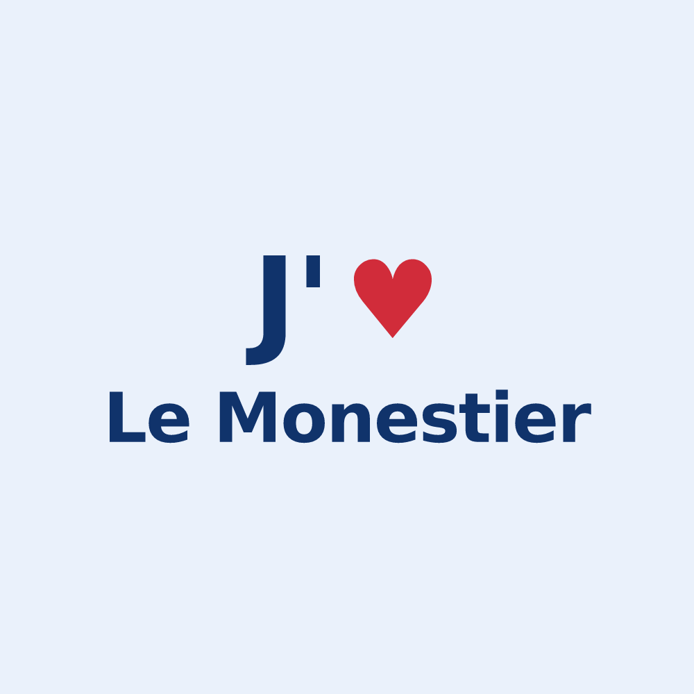 Sticker personnalisé Le Monestier — design J'aime Le Monestier