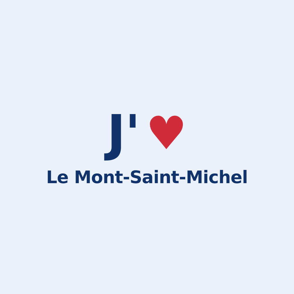 Sticker personnalisé Le Mont-Saint-Michel — design J'aime Le Mont-Saint-Michel