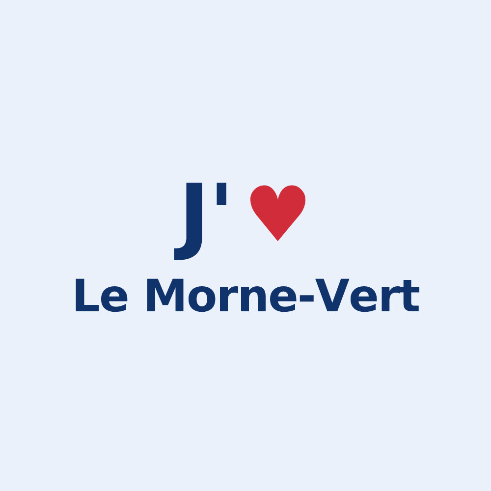 Sticker personnalisé Le Morne-Vert — design J'aime Le Morne-Vert