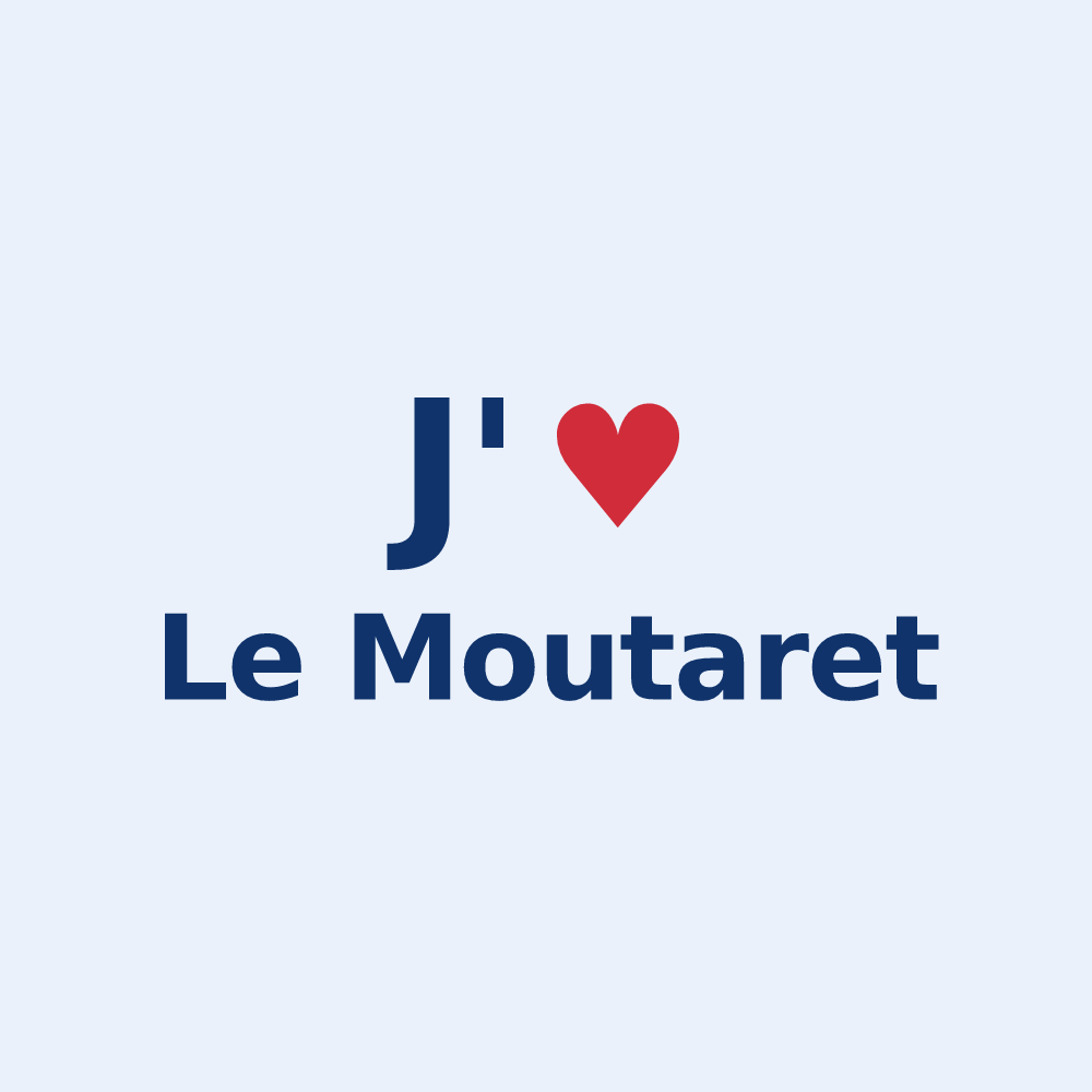 Sticker personnalisé Le Moutaret — design J'aime Le Moutaret