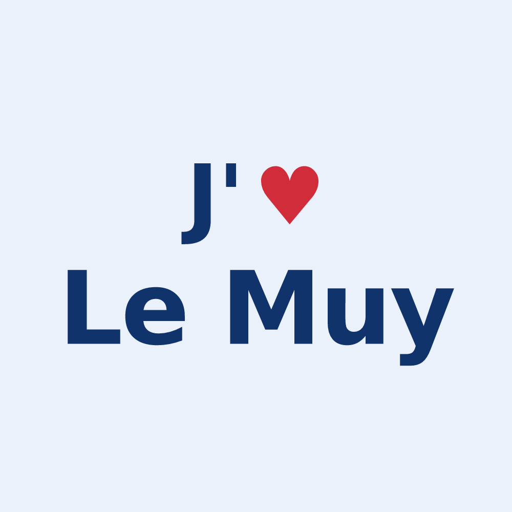 Sticker personnalisé Le Muy — design J'aime Le Muy