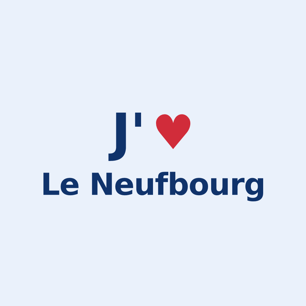 Sticker personnalisé Le Neufbourg — design J'aime Le Neufbourg