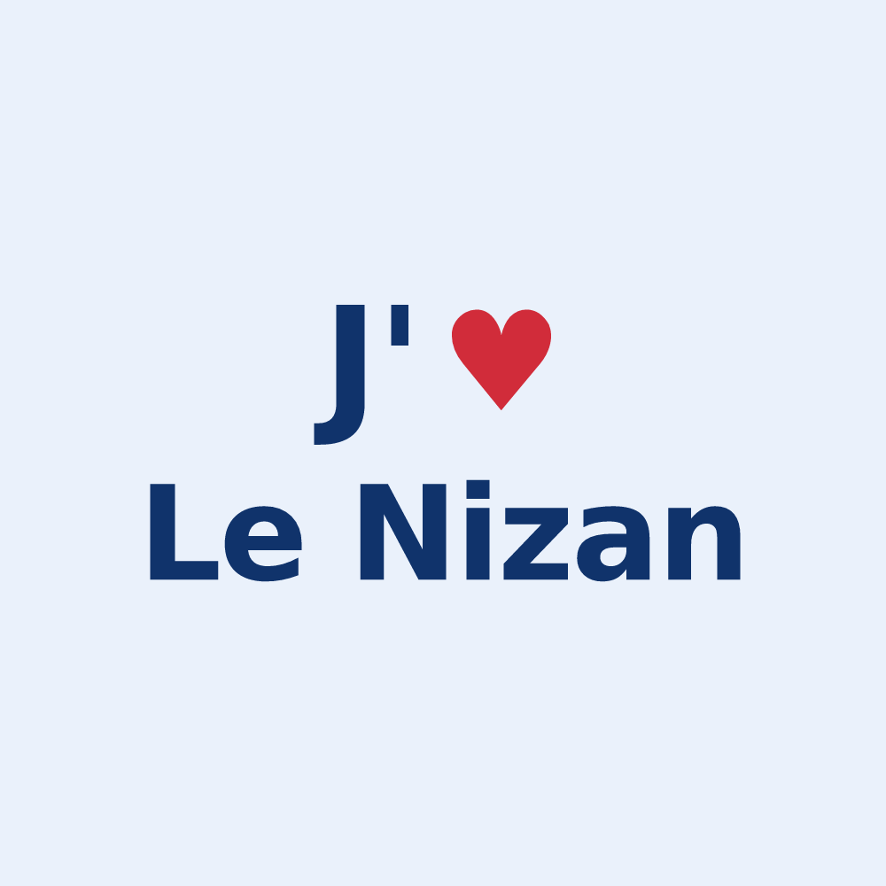 Sticker personnalisé Le Nizan — design J'aime Le Nizan