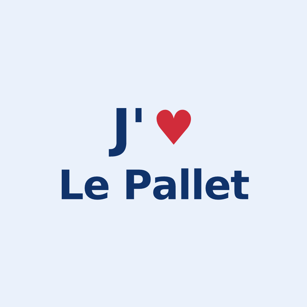 Sticker personnalisé Le Pallet — design J'aime Le Pallet