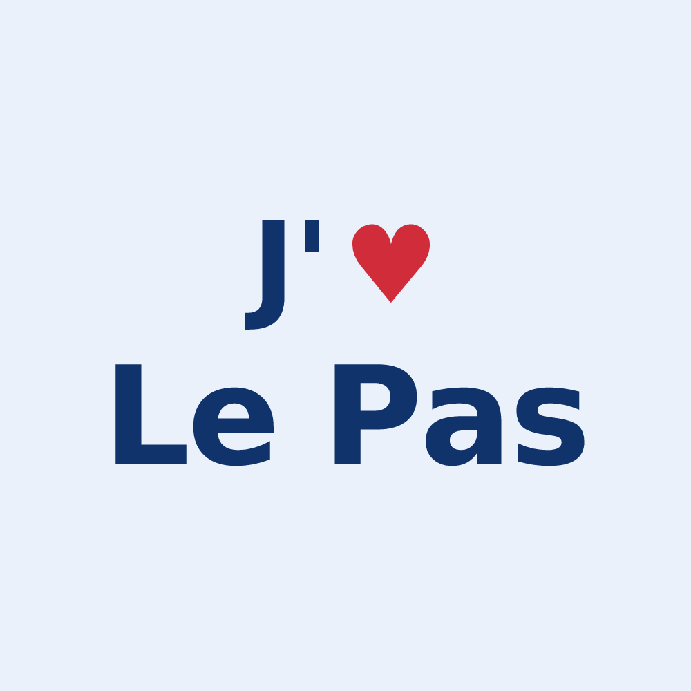 Sticker personnalisé Le Pas — design J'aime Le Pas