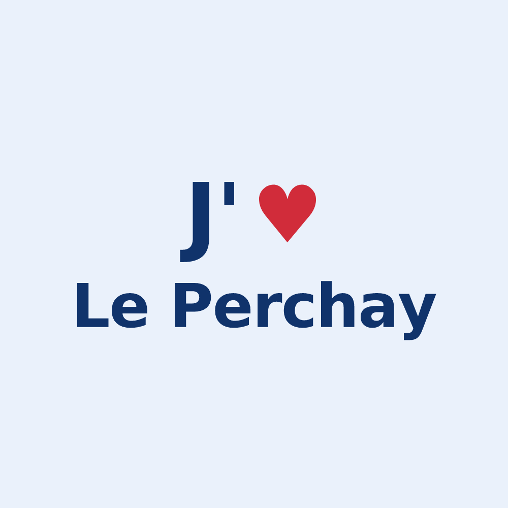 Sticker personnalisé Le Perchay — design J'aime Le Perchay