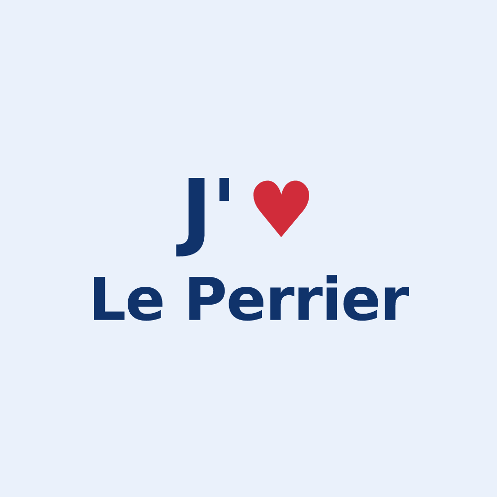 Sticker personnalisé Le Perrier — design J'aime Le Perrier