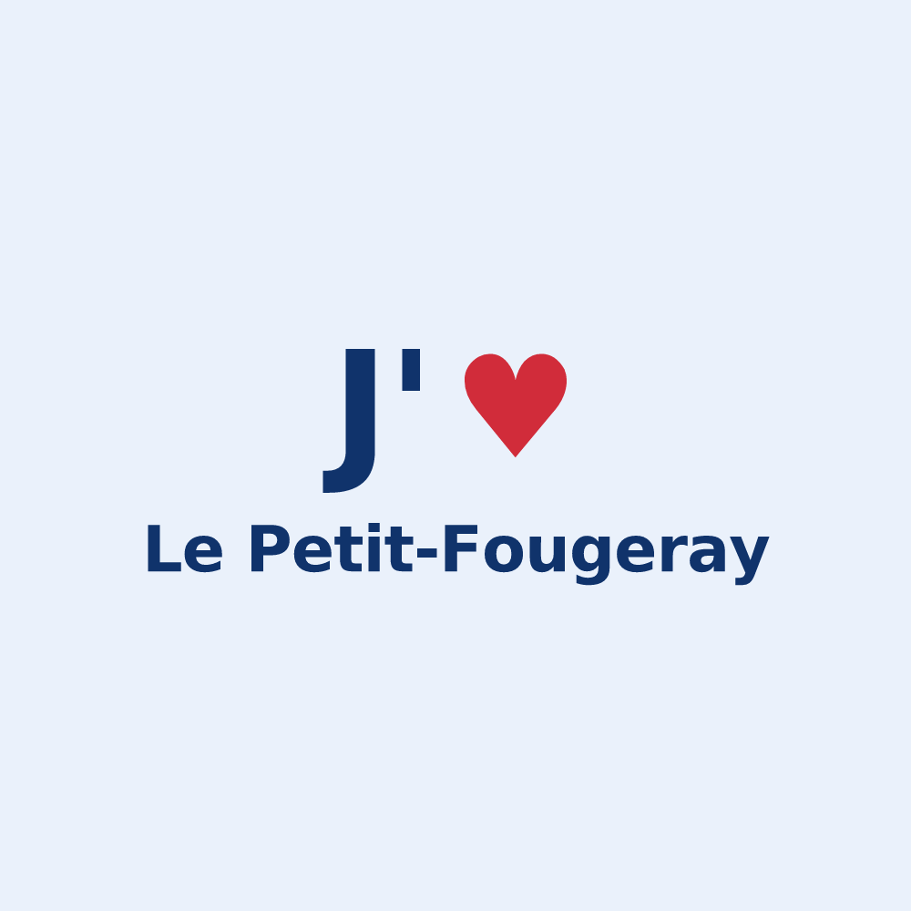 Sticker personnalisé Le Petit-Fougeray — design J'aime Le Petit-Fougeray