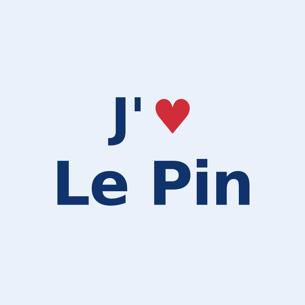 Sticker personnalisé Le Pin — design J'aime Le Pin