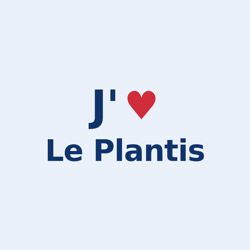 Sticker personnalisé Le Plantis — design J'aime Le Plantis
