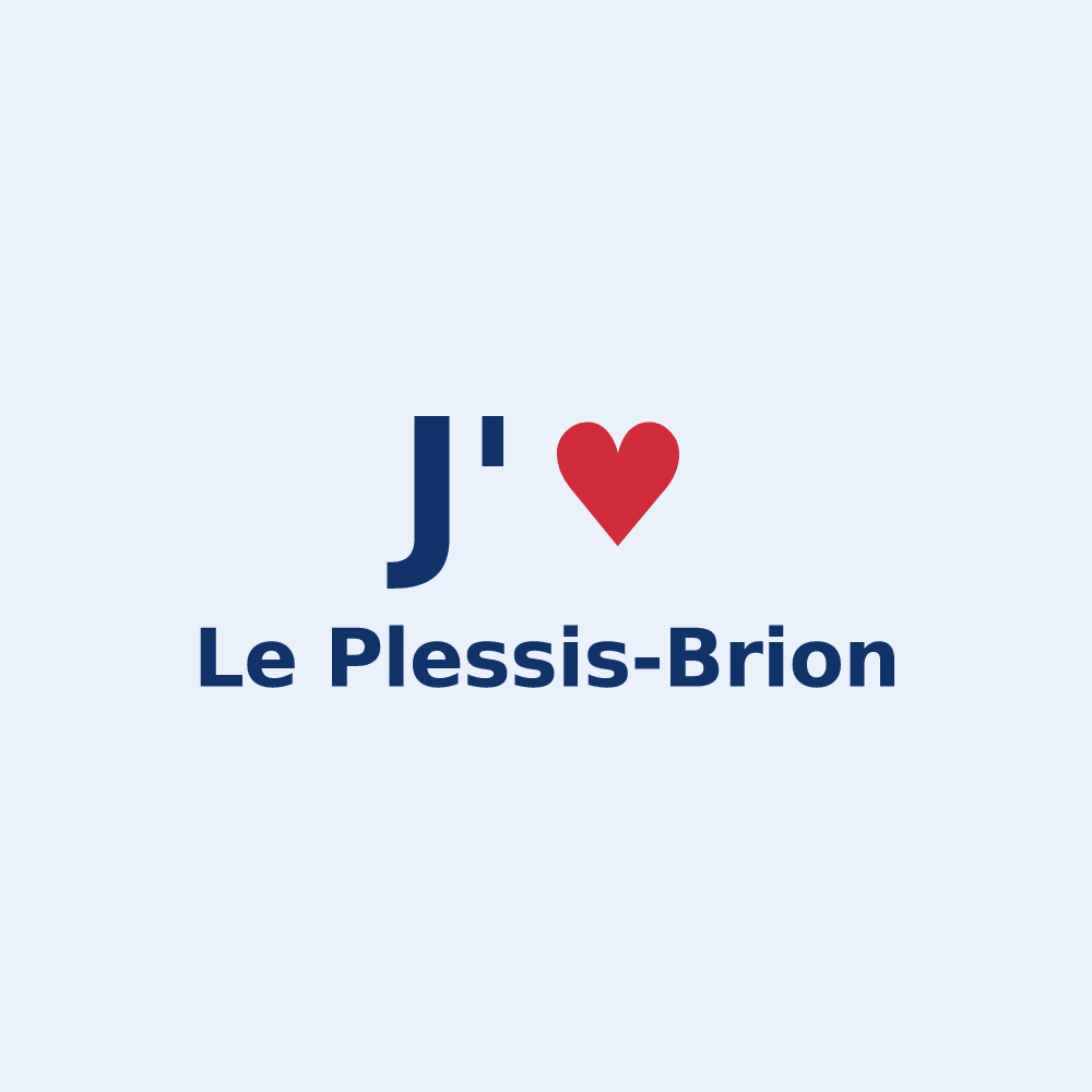 Sticker personnalisé Le Plessis-Brion — design J'aime Le Plessis-Brion