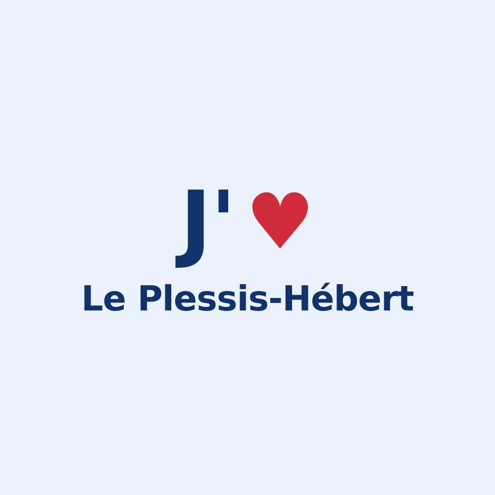 Sticker personnalisé Le Plessis-Hébert — design J'aime Le Plessis-Hébert