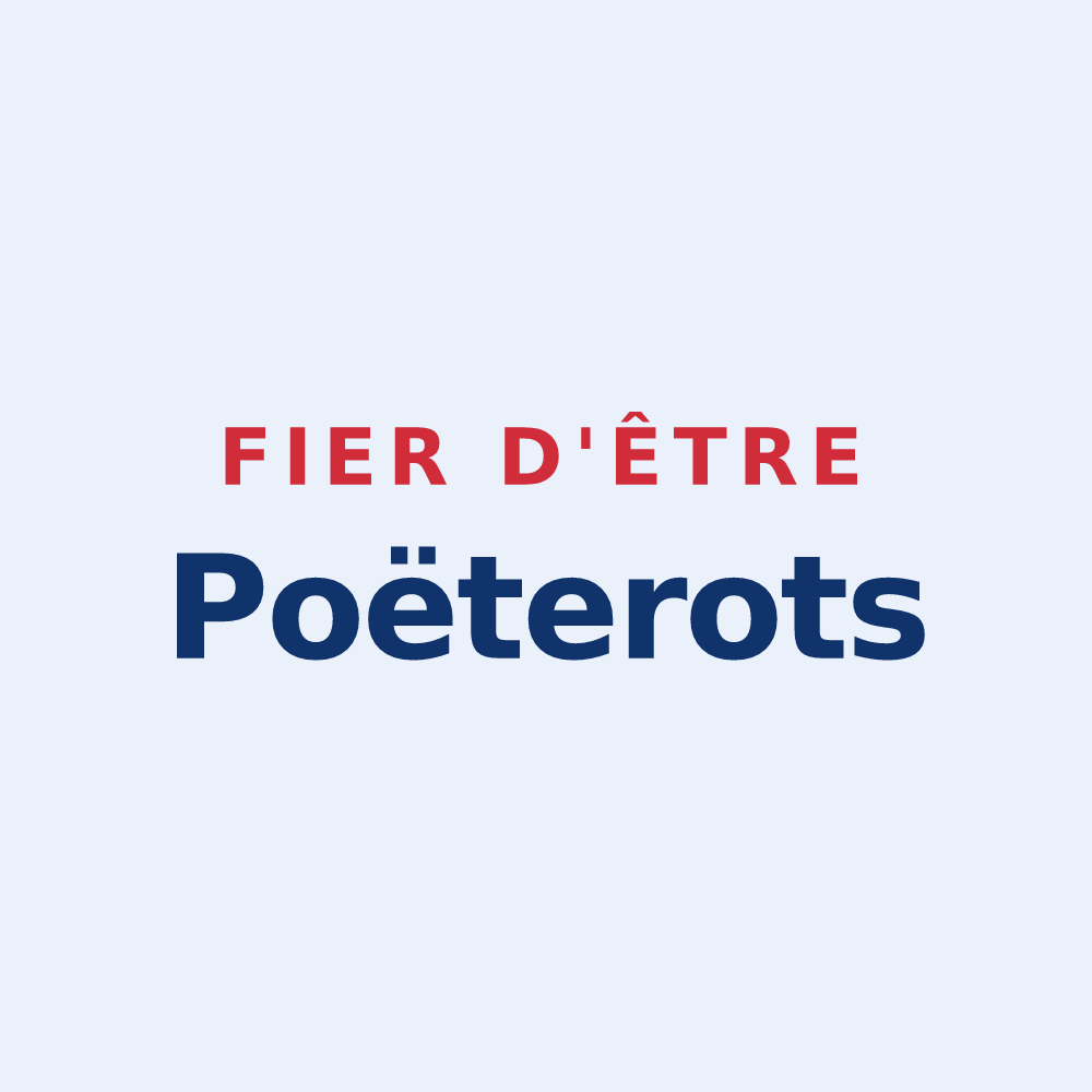 Sticker « Fier d'être Poëterots » — design pour Le Poët-Célard