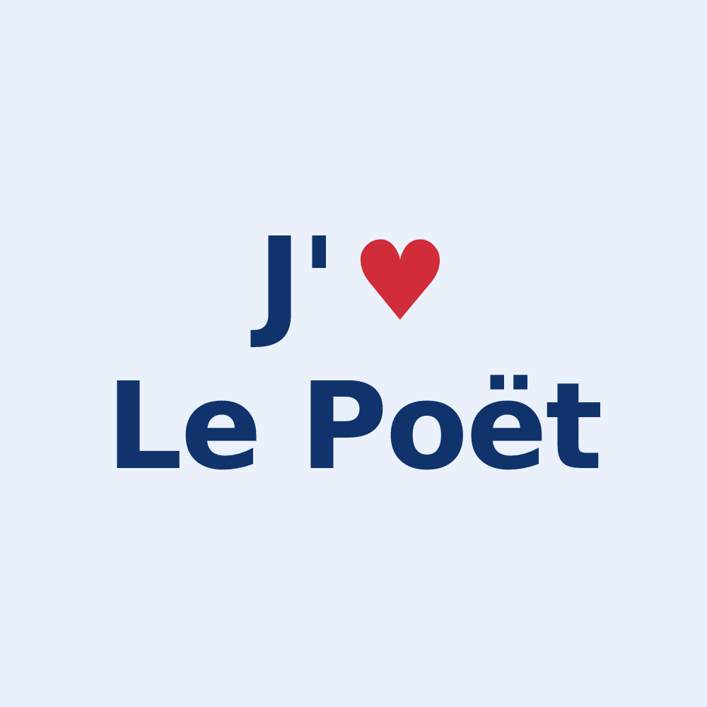 Sticker personnalisé Le Poët — design J'aime Le Poët