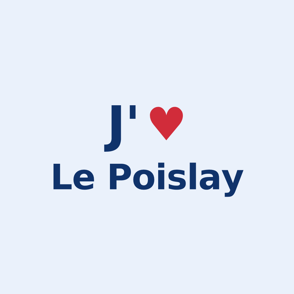 Sticker personnalisé Le Poislay — design J'aime Le Poislay