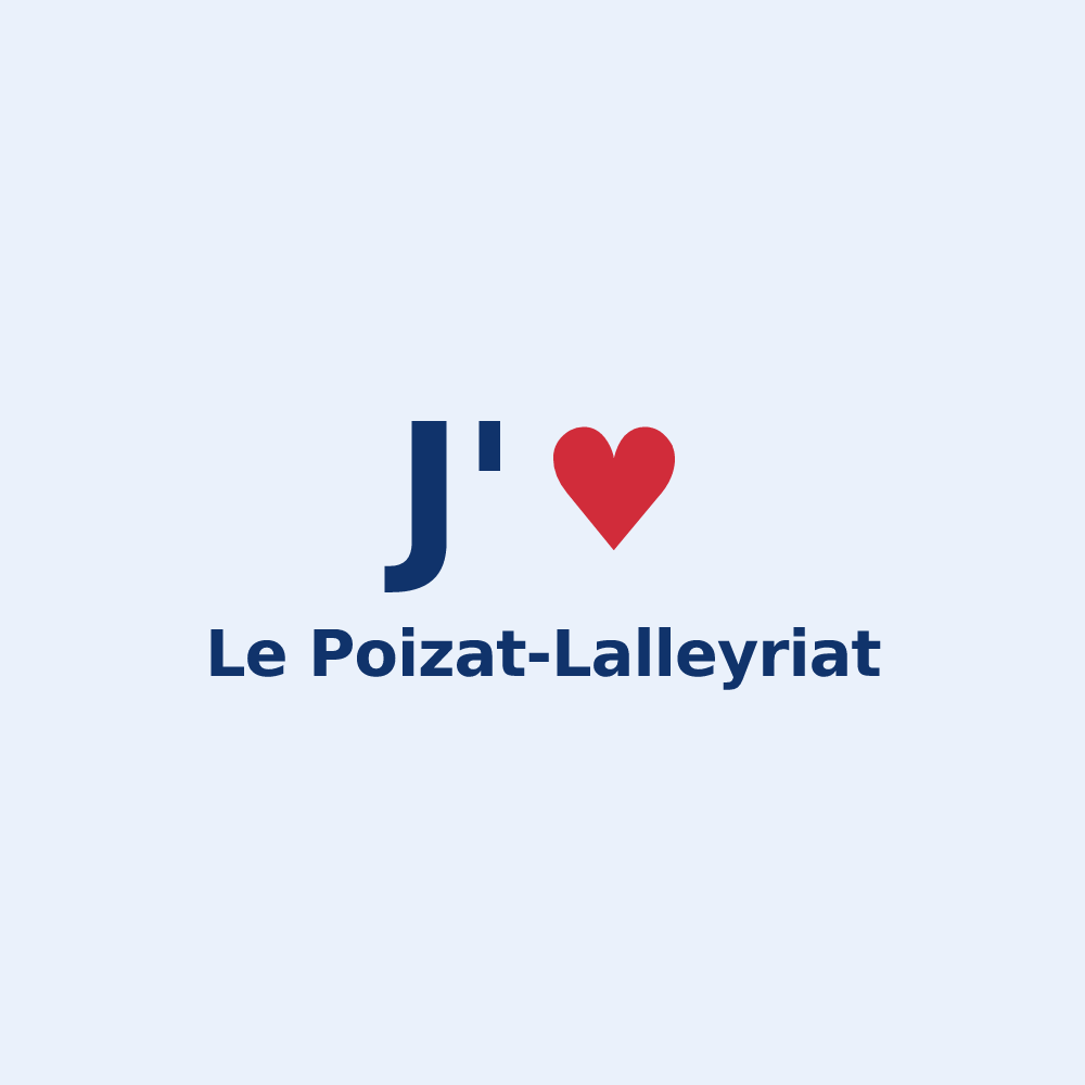 Sticker personnalisé Le Poizat-Lalleyriat — design J'aime Le Poizat-Lalleyriat