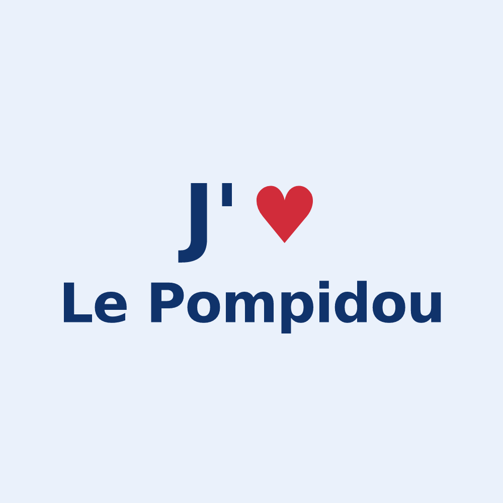 Sticker personnalisé Le Pompidou — design J'aime Le Pompidou