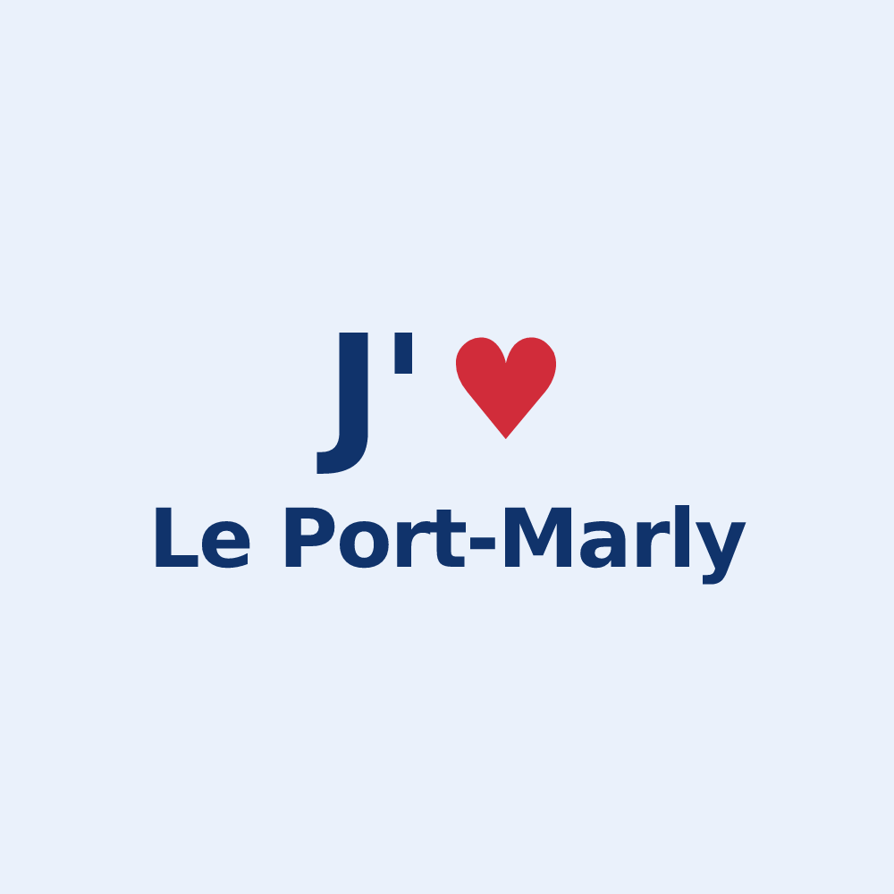 Sticker personnalisé Le Port-Marly — design J'aime Le Port-Marly