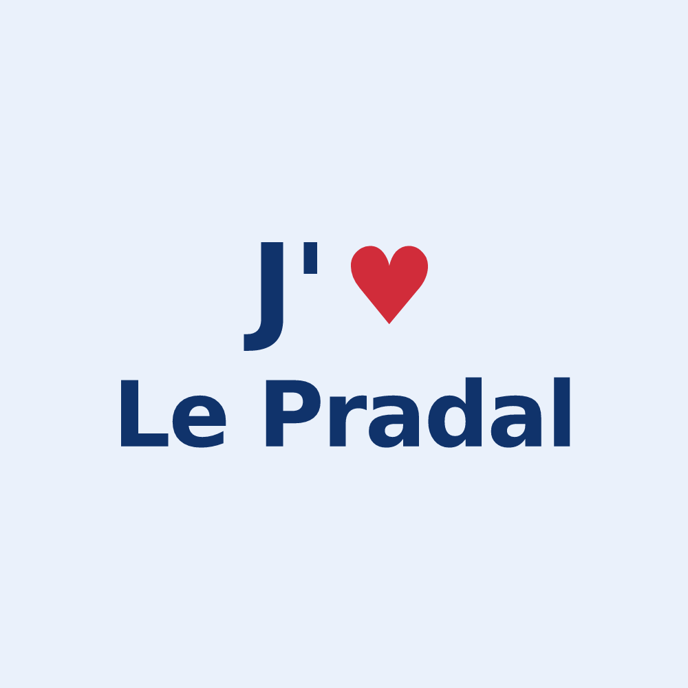 Sticker personnalisé Le Pradal — design J'aime Le Pradal