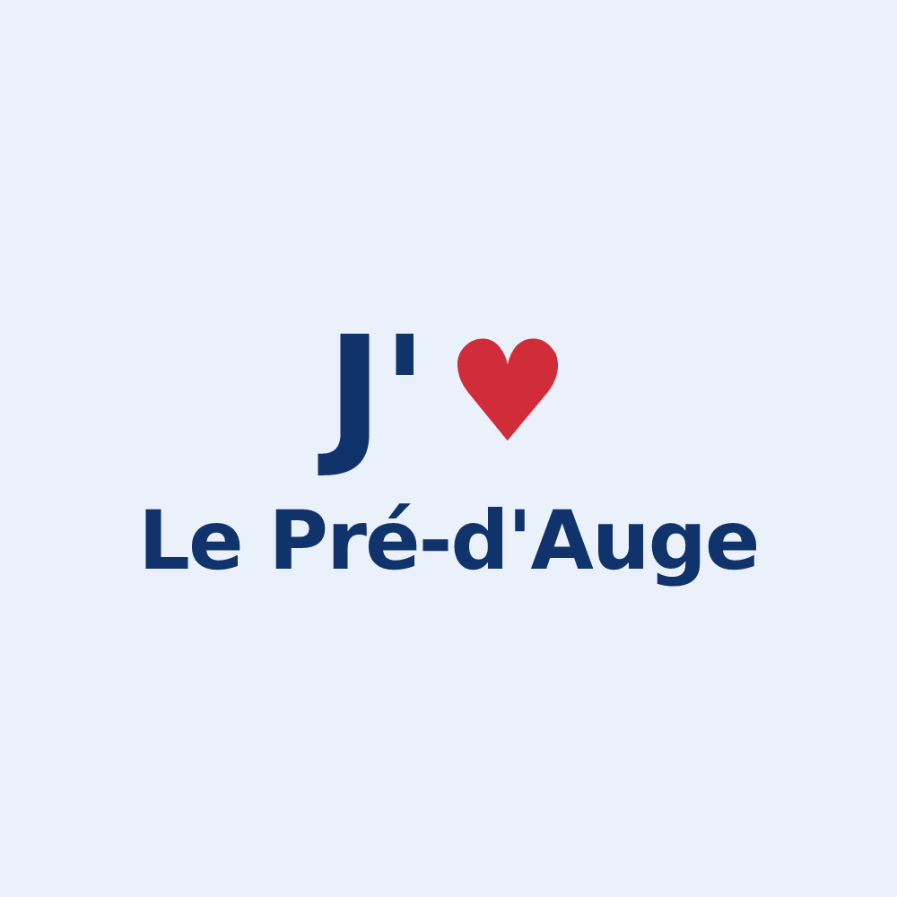 Sticker personnalisé Le Pré-d'Auge — design J'aime Le Pré-d'Auge