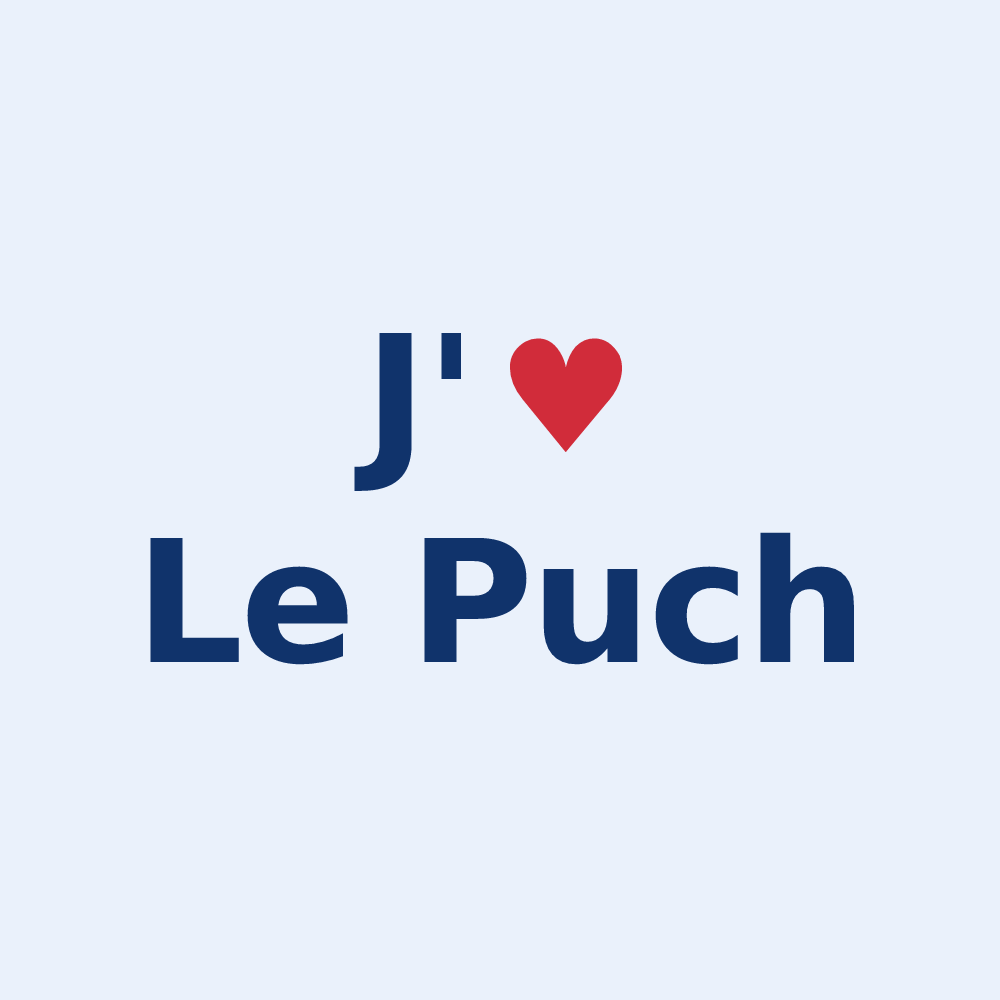 Sticker personnalisé Le Puch — design J'aime Le Puch