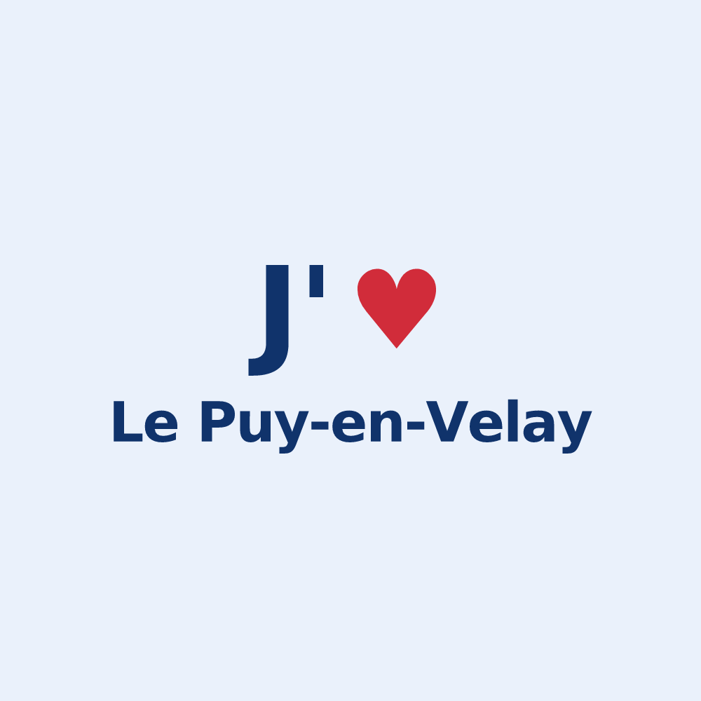 Sticker personnalisé Le Puy-en-Velay — design J'aime Le Puy-en-Velay