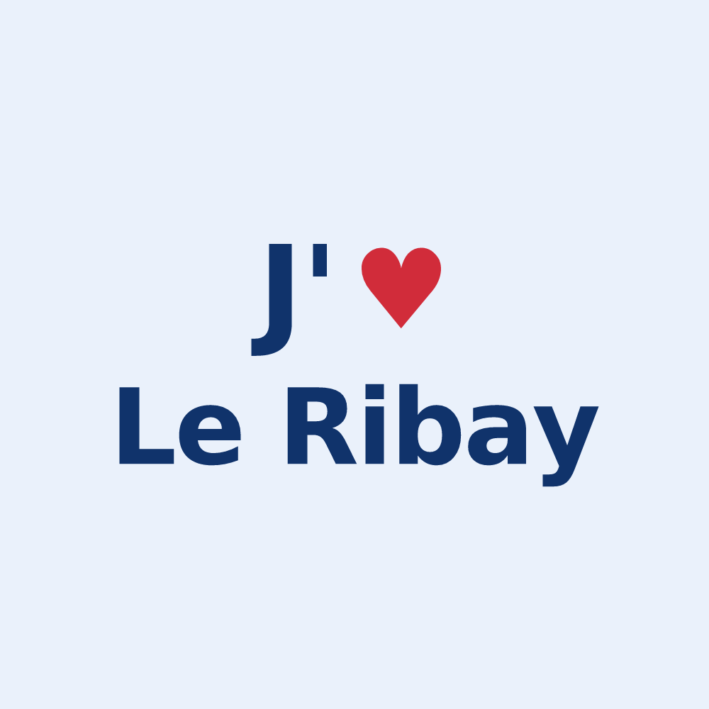 Sticker personnalisé Le Ribay — design J'aime Le Ribay