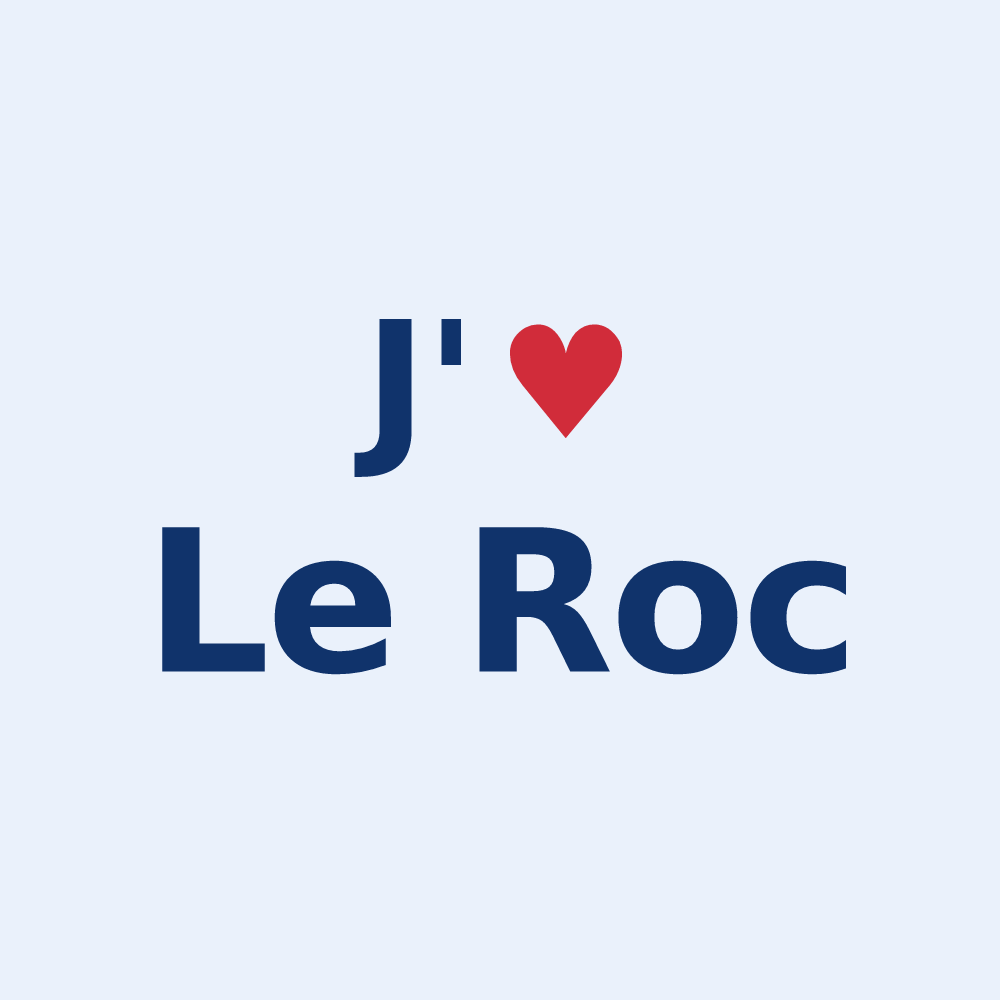 Sticker personnalisé Le Roc — design J'aime Le Roc