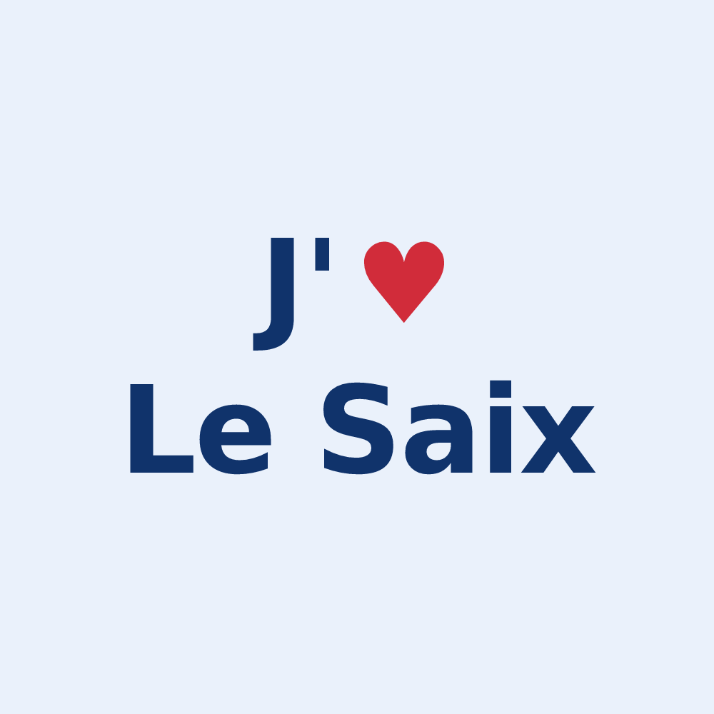 Sticker personnalisé Le Saix — design J'aime Le Saix