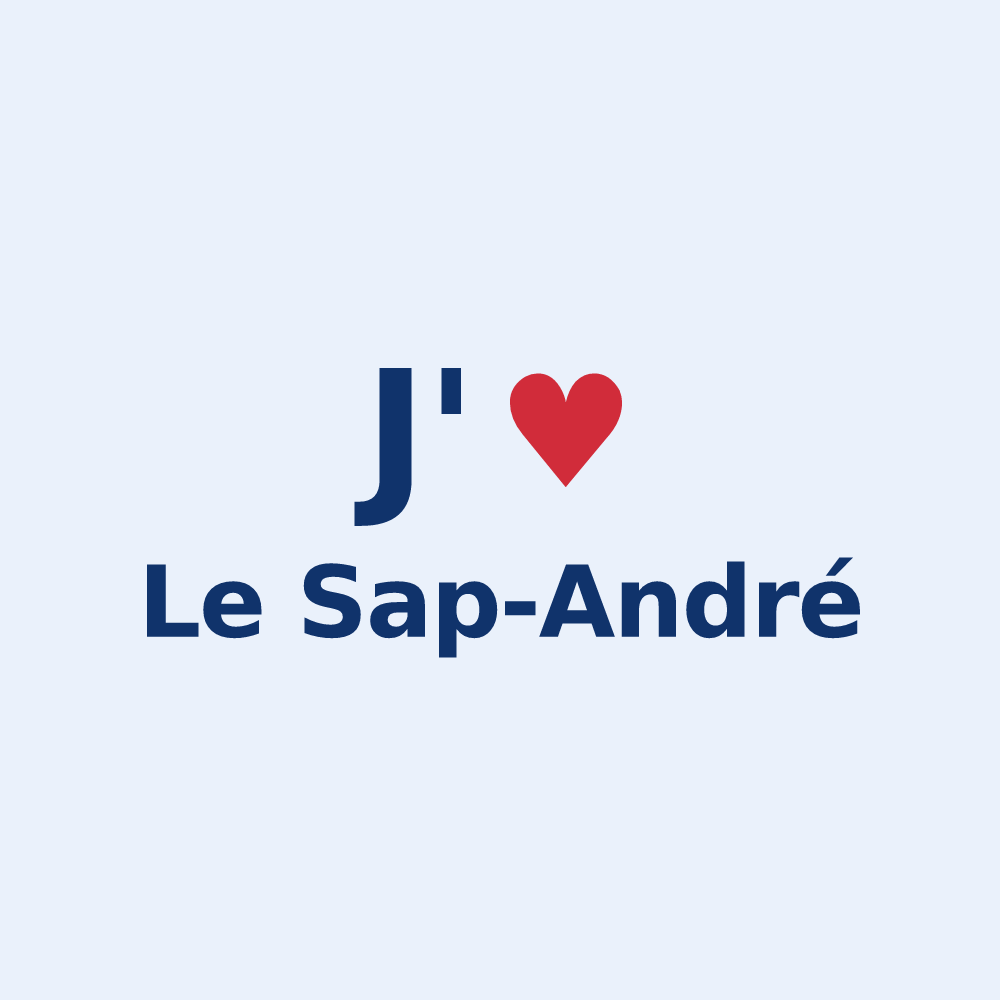 Sticker personnalisé Le Sap-André — design J'aime Le Sap-André