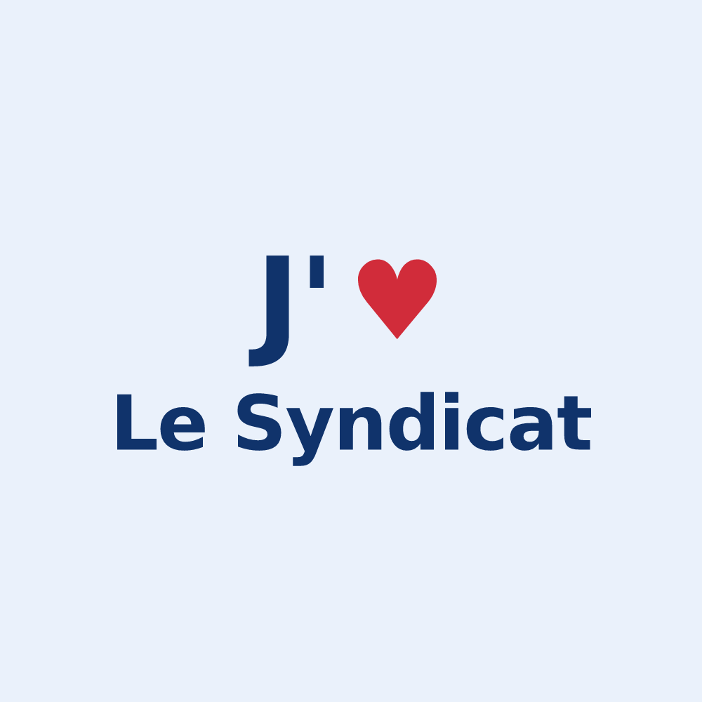Sticker personnalisé Le Syndicat — design J'aime Le Syndicat