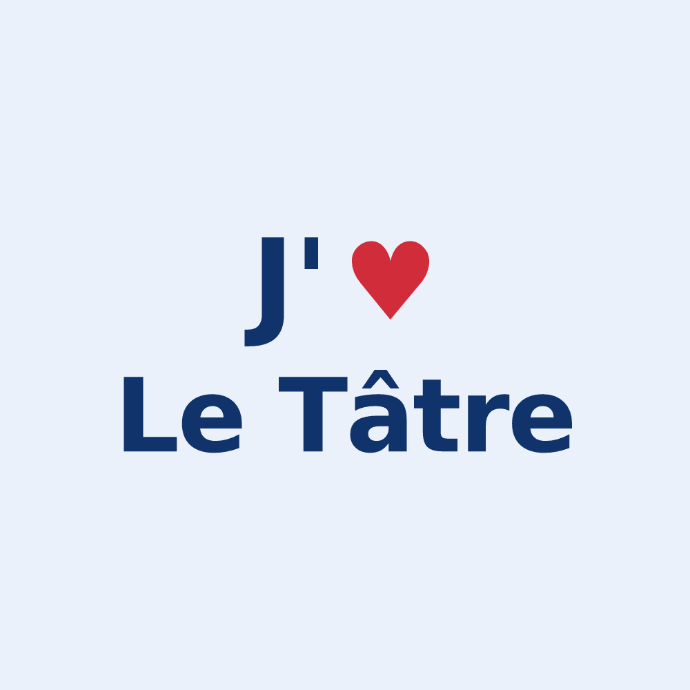Sticker personnalisé Le Tâtre — design J'aime Le Tâtre