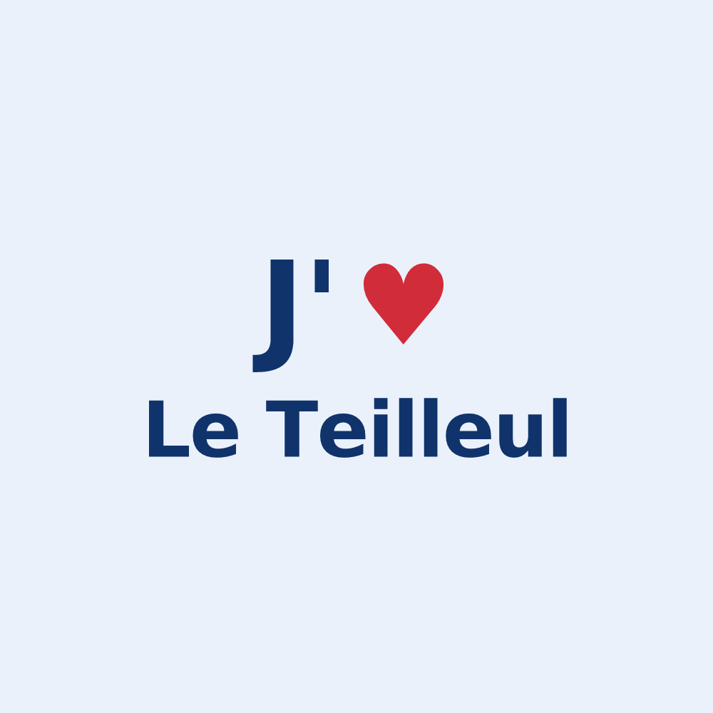 Sticker personnalisé Le Teilleul — design J'aime Le Teilleul