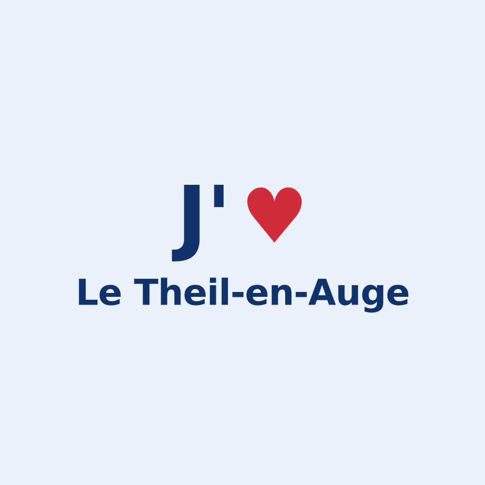 Sticker personnalisé Le Theil-en-Auge — design J'aime Le Theil-en-Auge