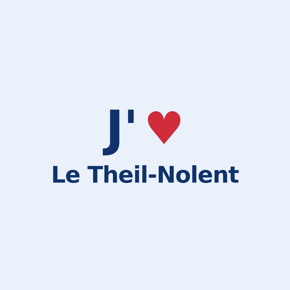 Sticker personnalisé Le Theil-Nolent — design J'aime Le Theil-Nolent