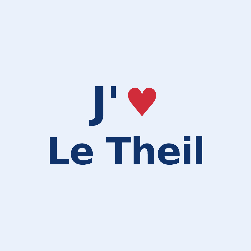 Sticker personnalisé Le Theil — design J'aime Le Theil