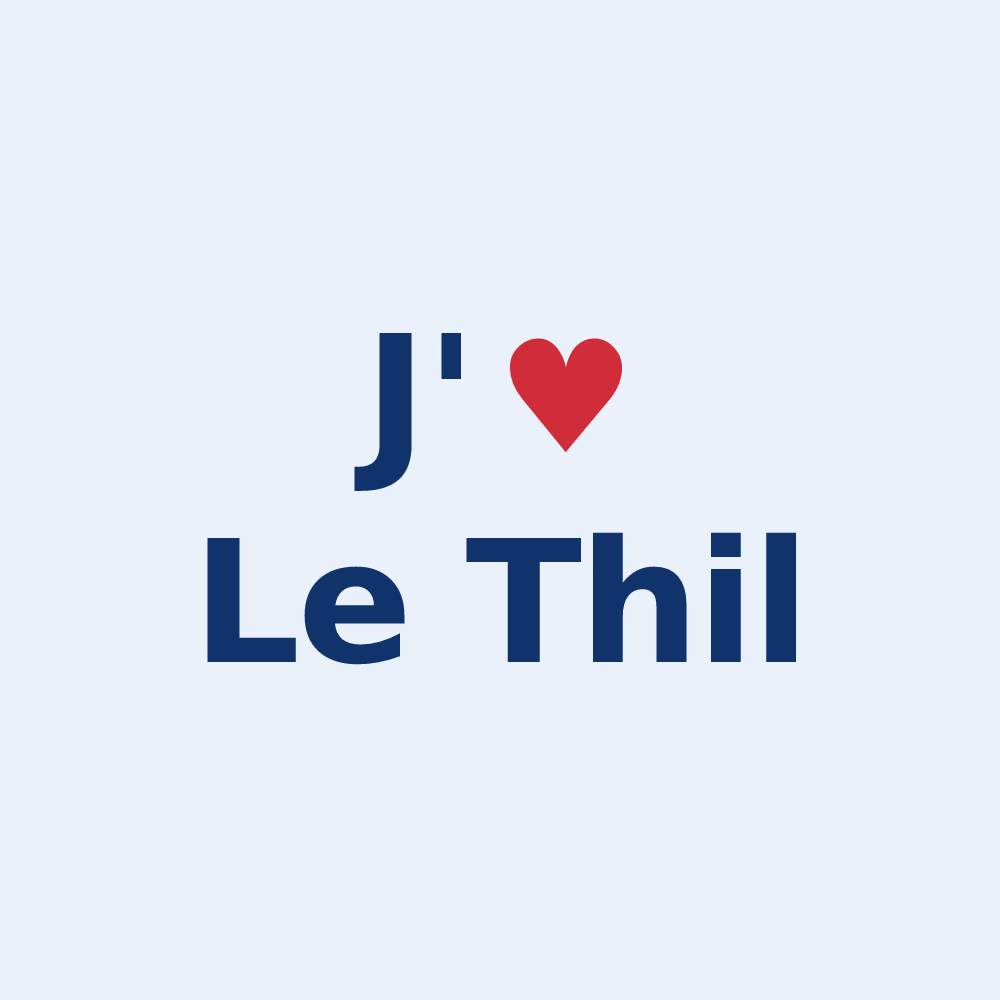 Sticker personnalisé Le Thil — design J'aime Le Thil