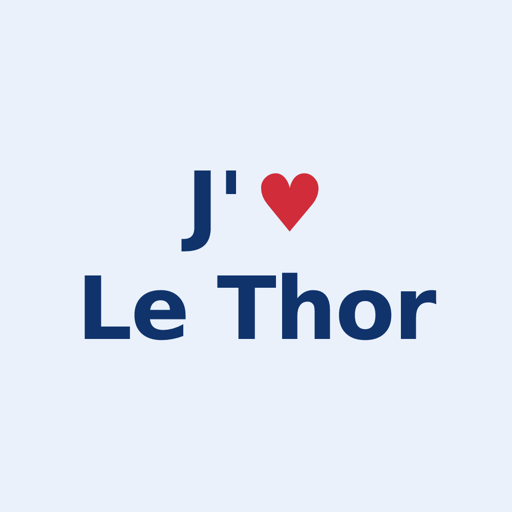 Sticker personnalisé Le Thor — design J'aime Le Thor