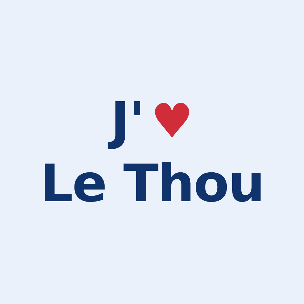 Sticker personnalisé Le Thou — design J'aime Le Thou