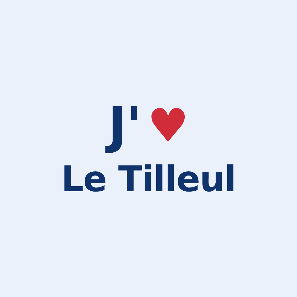 Sticker personnalisé Le Tilleul — design J'aime Le Tilleul