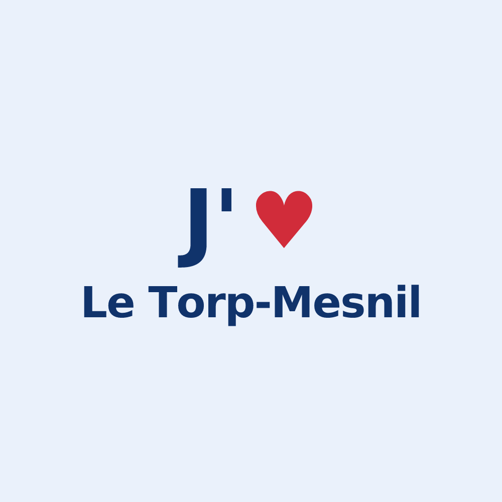 Sticker personnalisé Le Torp-Mesnil — design J'aime Le Torp-Mesnil