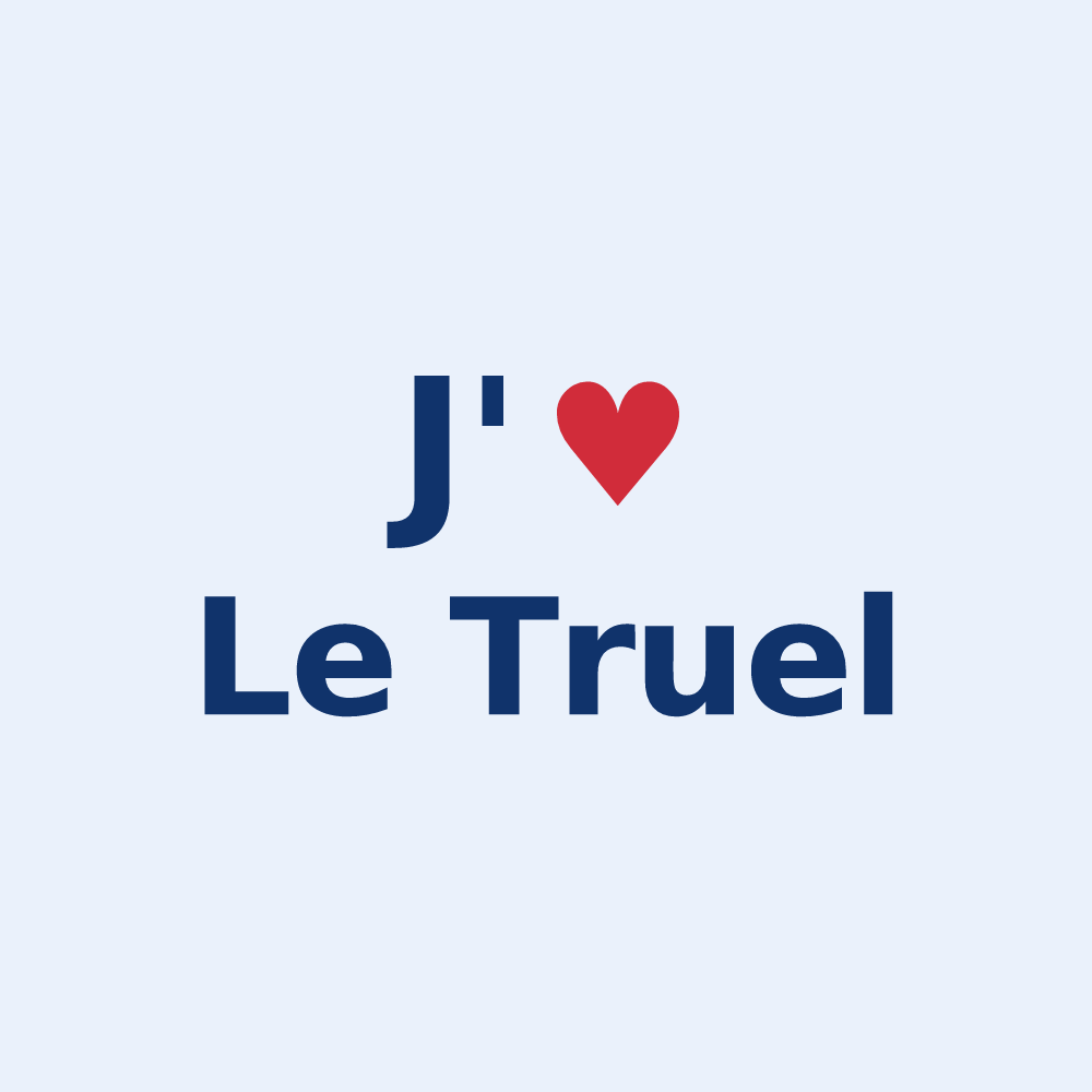 Sticker personnalisé Le Truel — design J'aime Le Truel