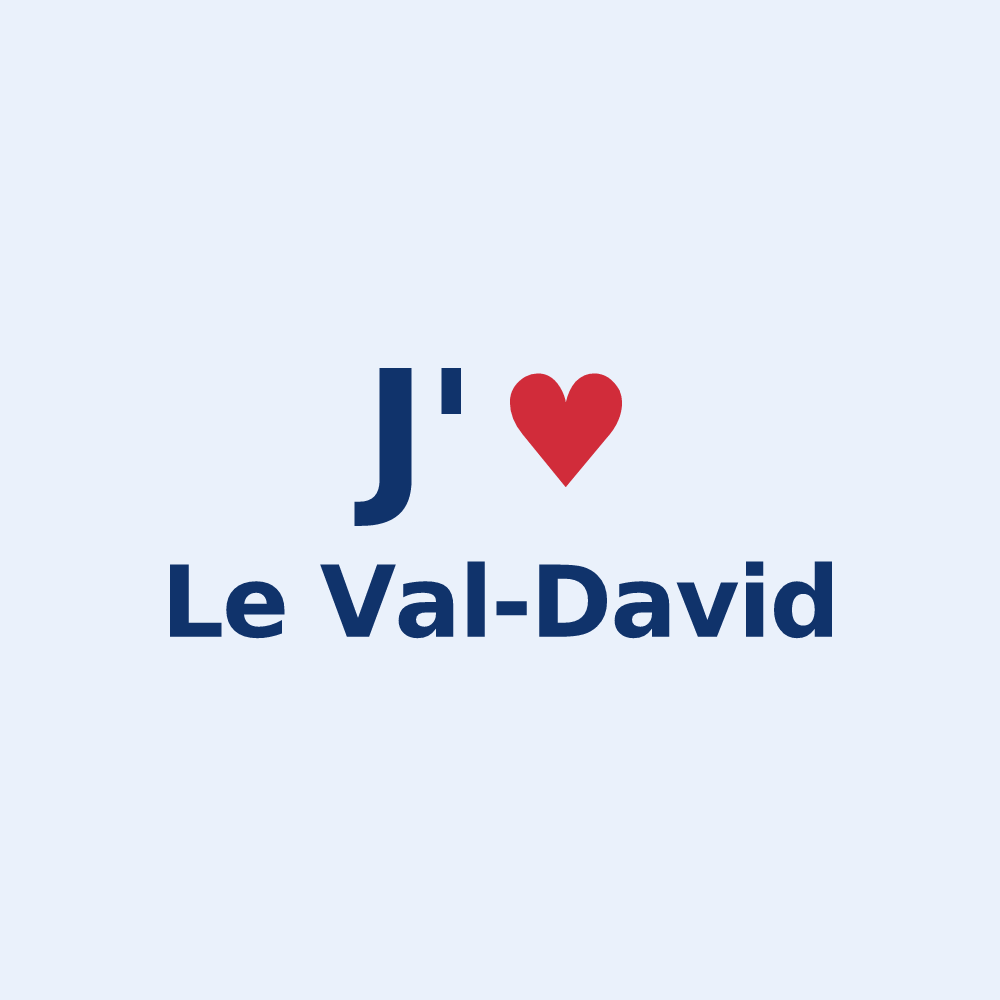 Sticker personnalisé Le Val-David — design J'aime Le Val-David