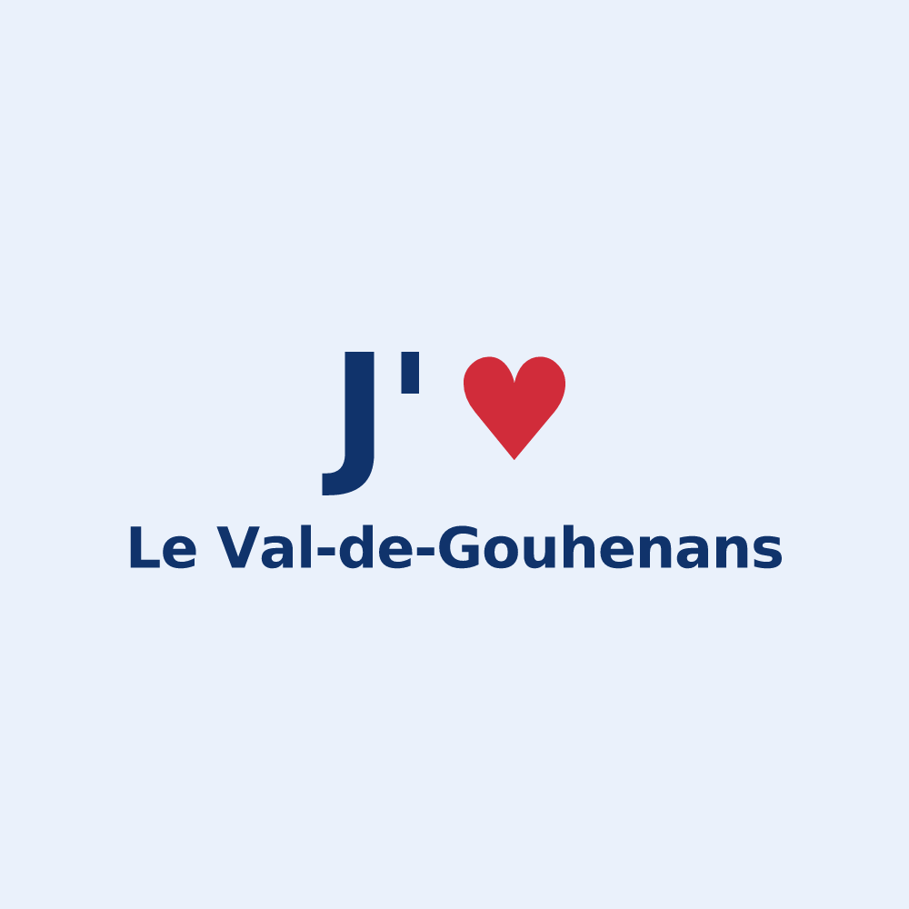 Sticker personnalisé Le Val-de-Gouhenans — design J'aime Le Val-de-Gouhenans