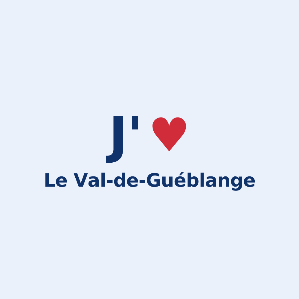 Sticker personnalisé Le Val-de-Guéblange — design J'aime Le Val-de-Guéblange