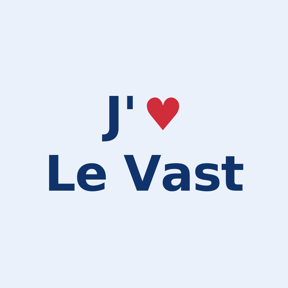 Sticker personnalisé Le Vast — design J'aime Le Vast