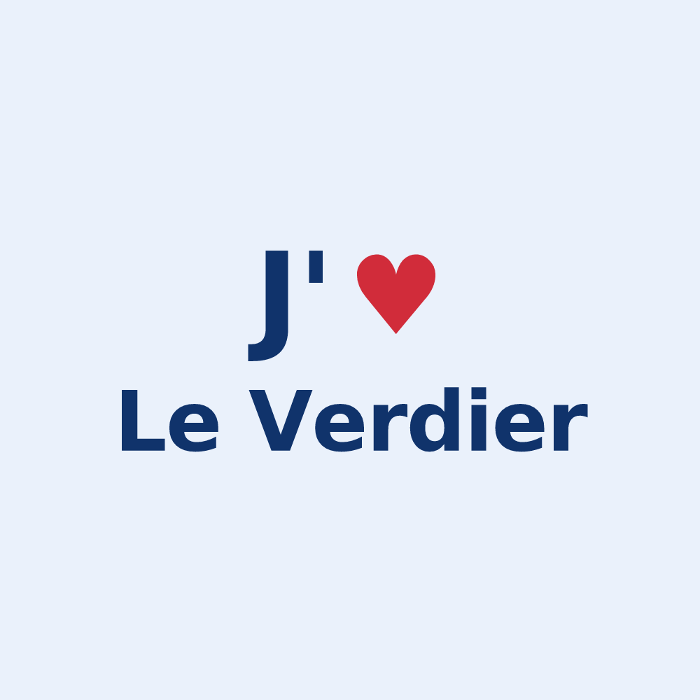 Sticker personnalisé Le Verdier — design J'aime Le Verdier
