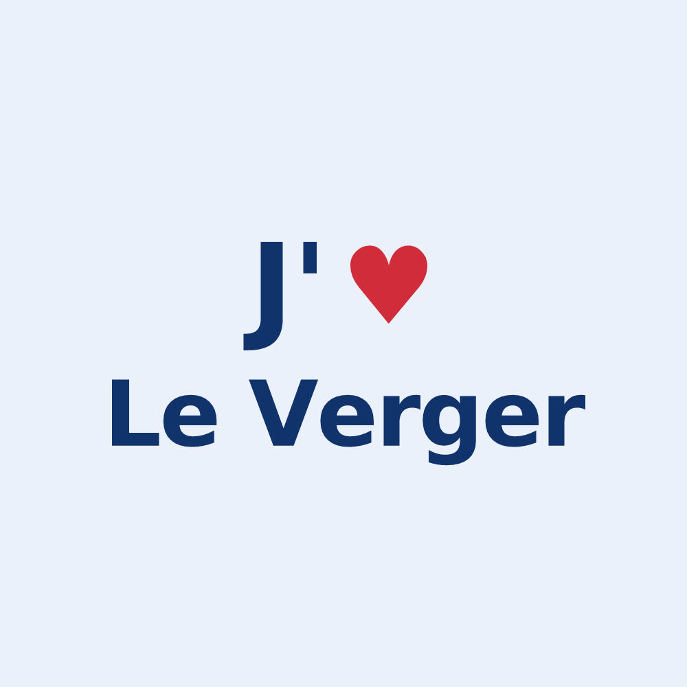 Sticker personnalisé Le Verger — design J'aime Le Verger