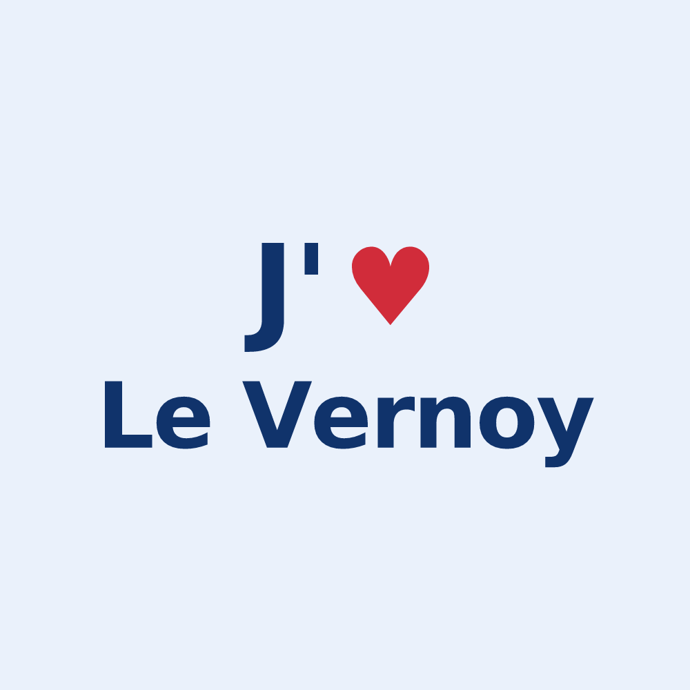 Sticker personnalisé Le Vernoy — design J'aime Le Vernoy